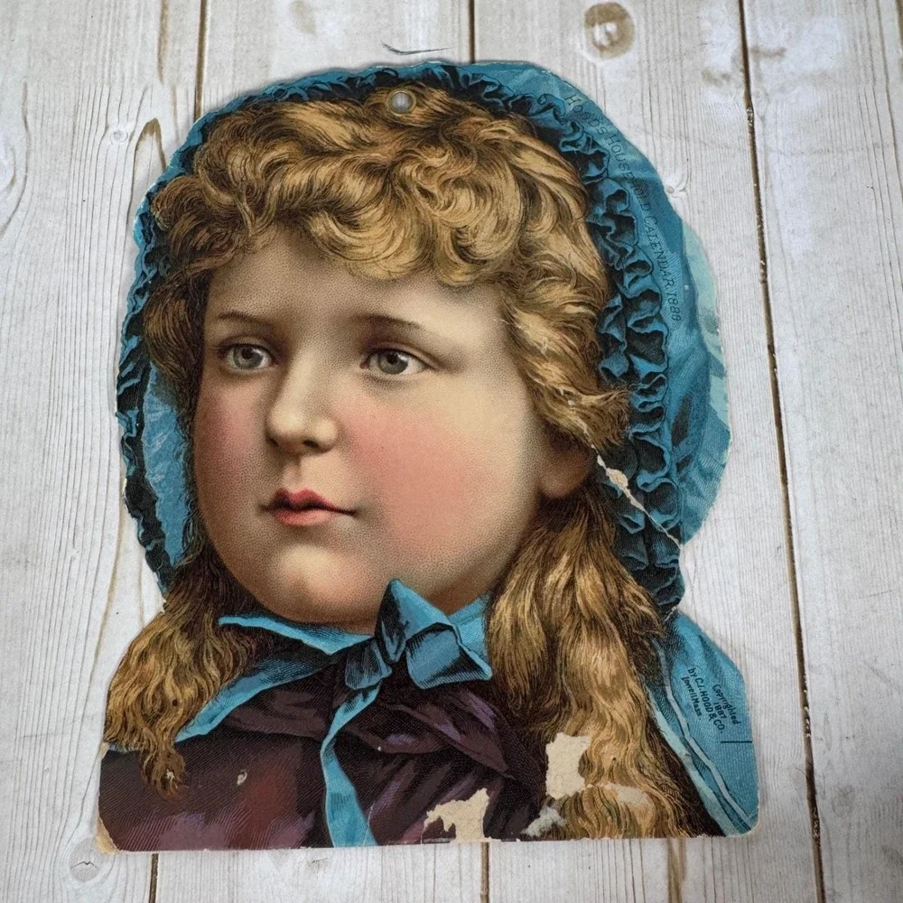 Hood's Household Calendar 1888 by C.I. Hood & Co. 1887 Die-cut Cardstock